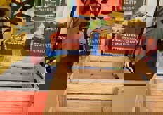 Stand de la Banane de Guadeloupe & Martinique à Ecueillé.